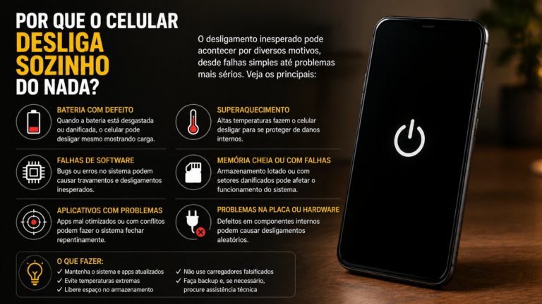 Por que o celular desliga sozinho do nada