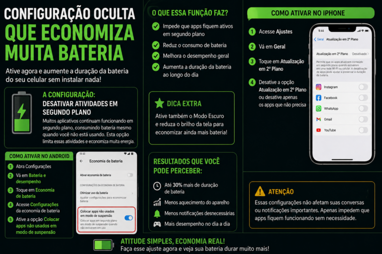 Configuração oculta que economiza bateria