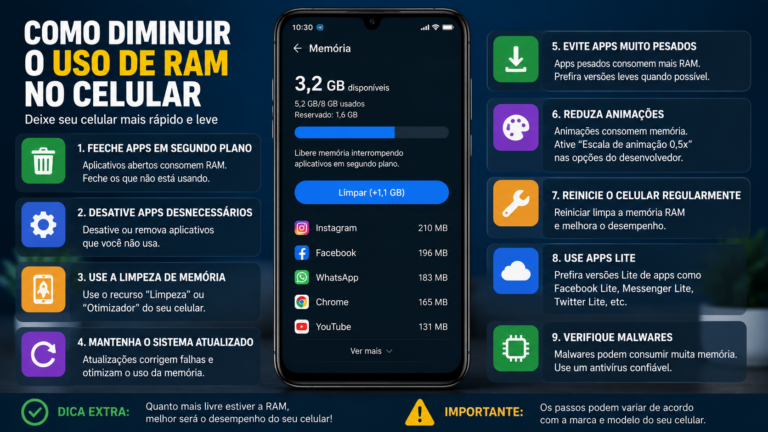 Como diminuir o uso de RAM no celular