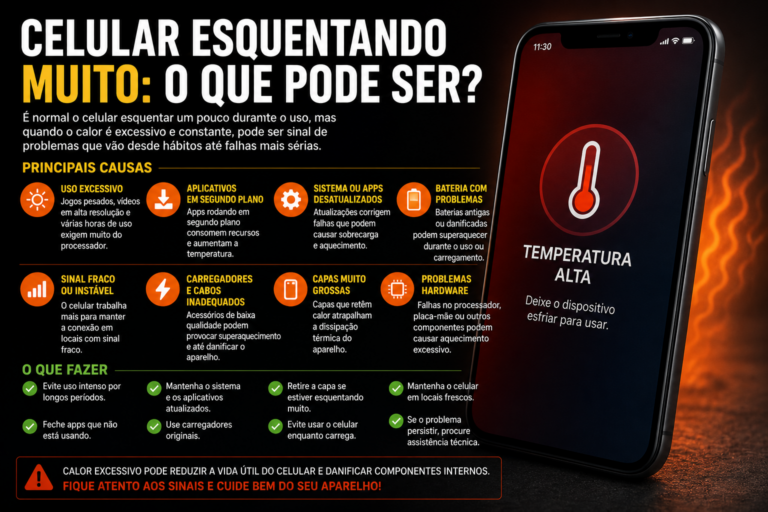 Celular esquentando muito: o que pode ser