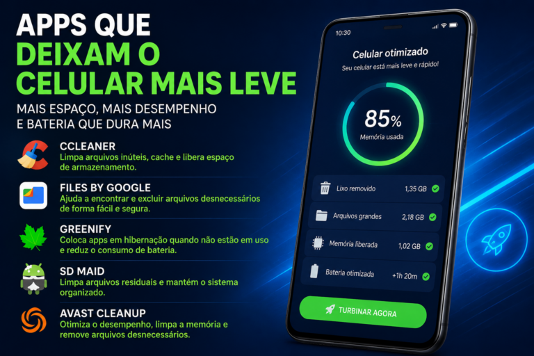 Apps que deixam o celular mais leve