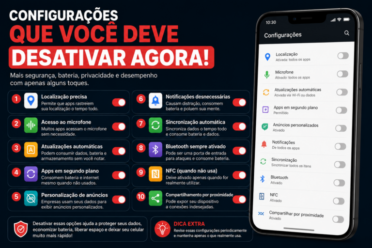 Configurações que você deve desativar agora