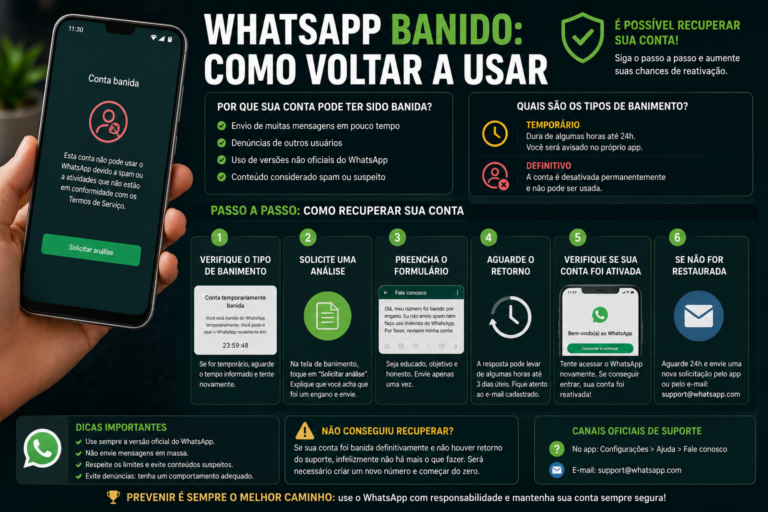 WhatsApp banido: como voltar a usar