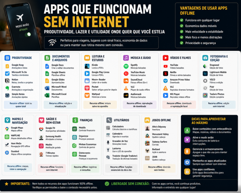 Apps que funcionam sem internet