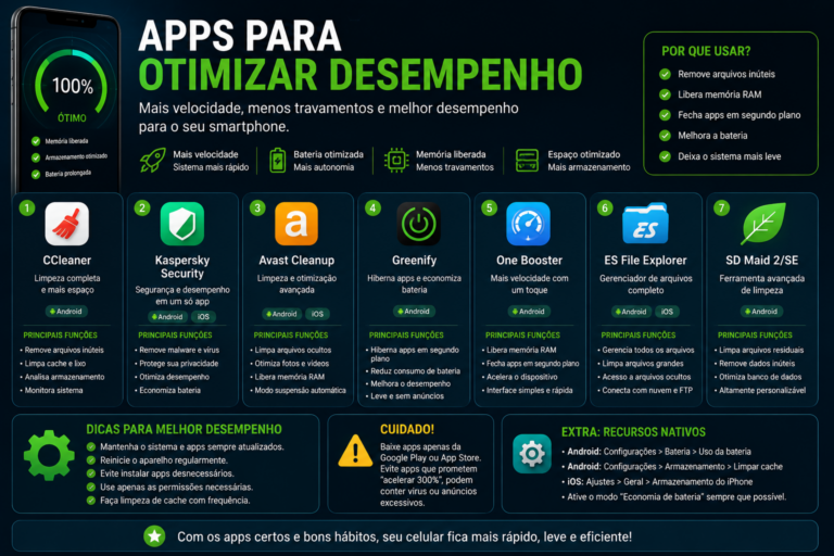 Apps para otimizar desempenho