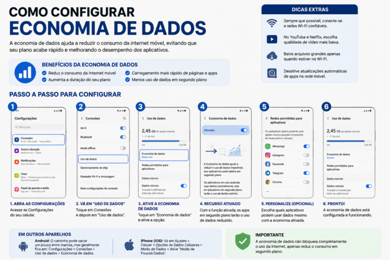 Como configurar economia de dados