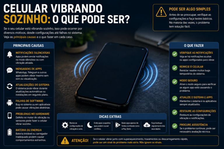 Celular vibrando sozinho: o que pode ser