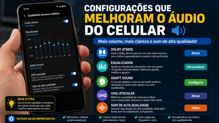 Configuração que melhora o áudio do celular