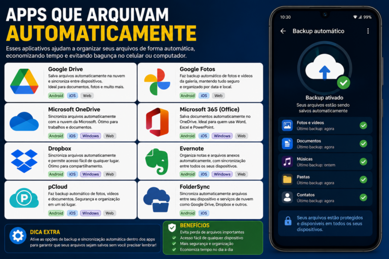 Apps que arquivos automaticamente
