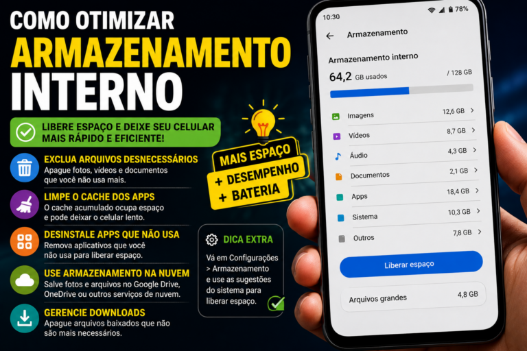 Como otimizar armazenamento interno