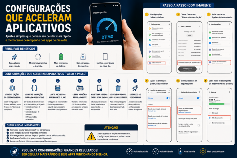Configuração que acelera aplicativos