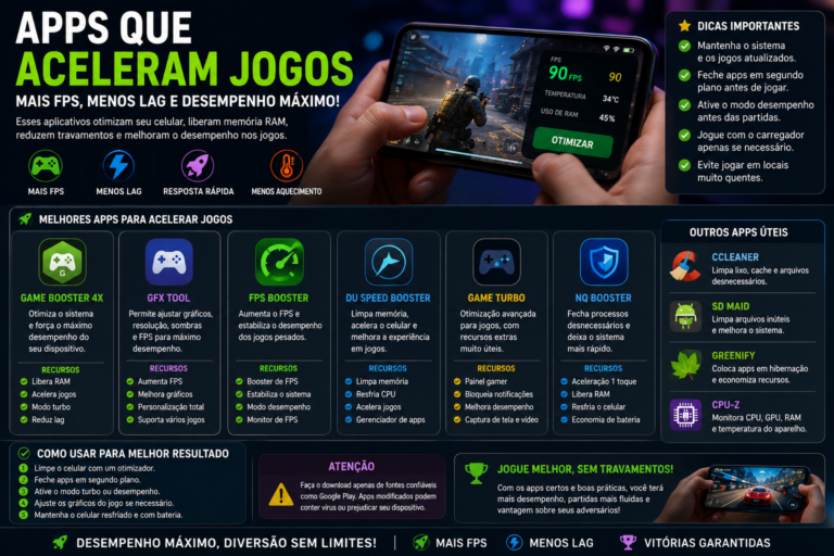 Apps que aceleram jogos