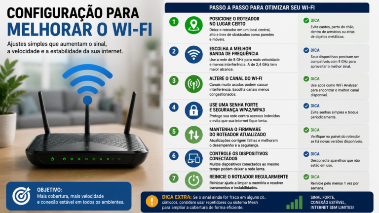 Configuração para melhorar o Wi-Fi