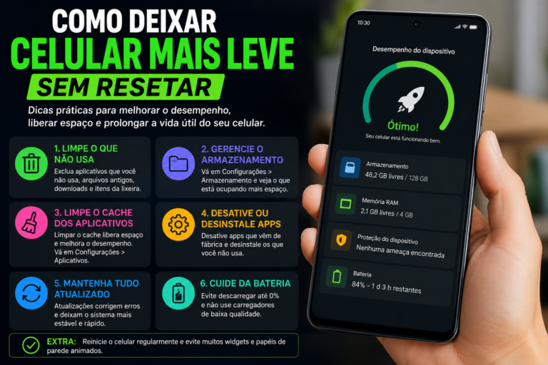 Como deixar celular mais leve sem resetar