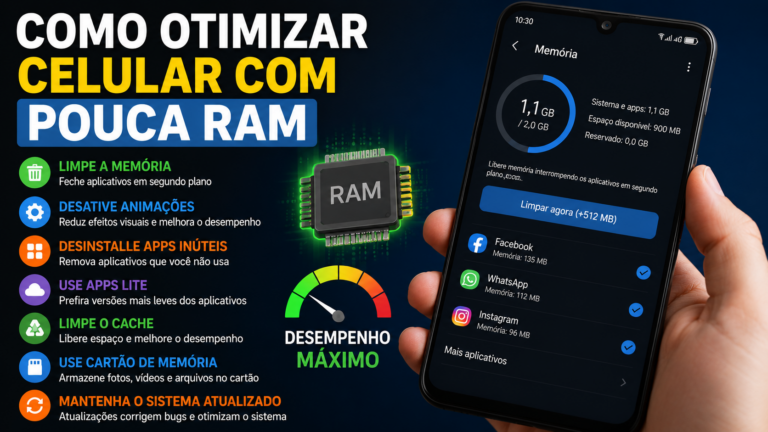 Como otimizar celular com pouca RAM