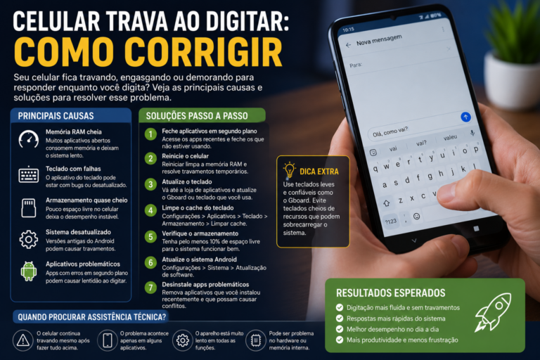 Celular trava ao digitar: como corrigir