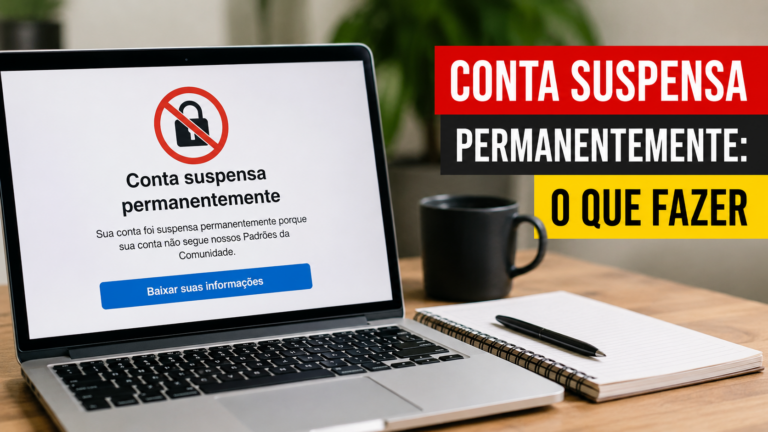 Conta suspensa permanentemente: o que fazer