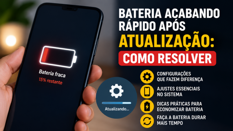 Bateria acabando rápido após atualização: como resolver