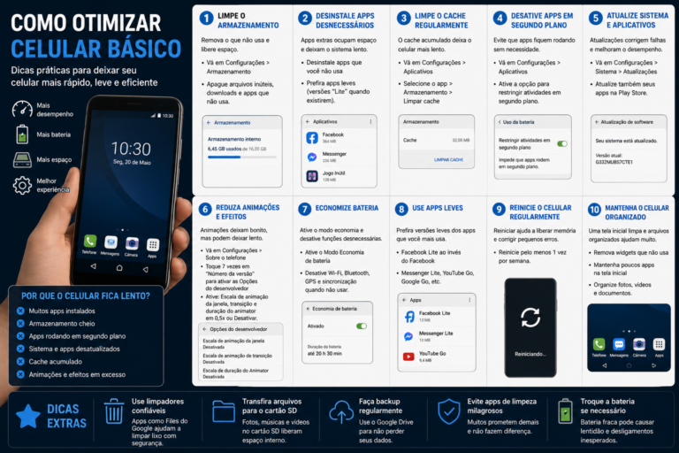 Como otimizar celular básico