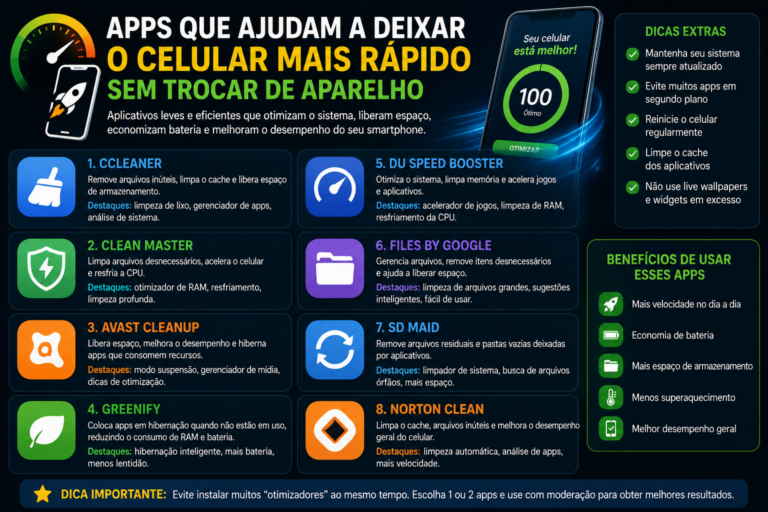 Apps que ajudam a deixar o celular mais rápido sem trocar de aparelho