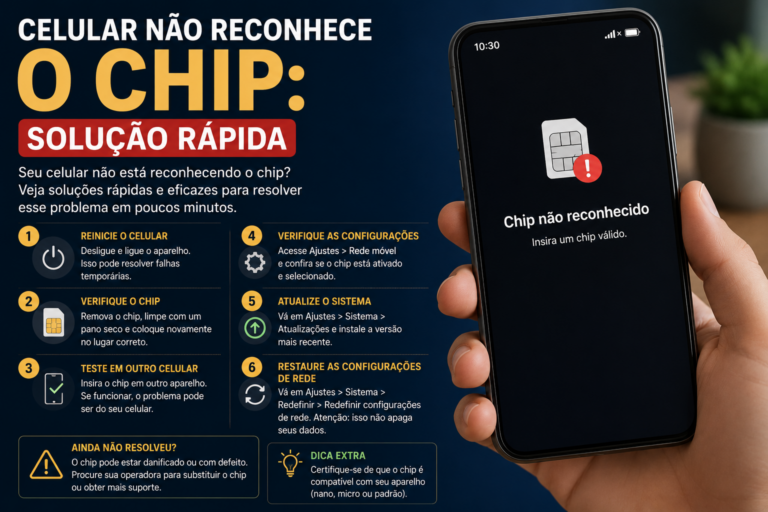 Celular não reconhece o chip: solução rápida