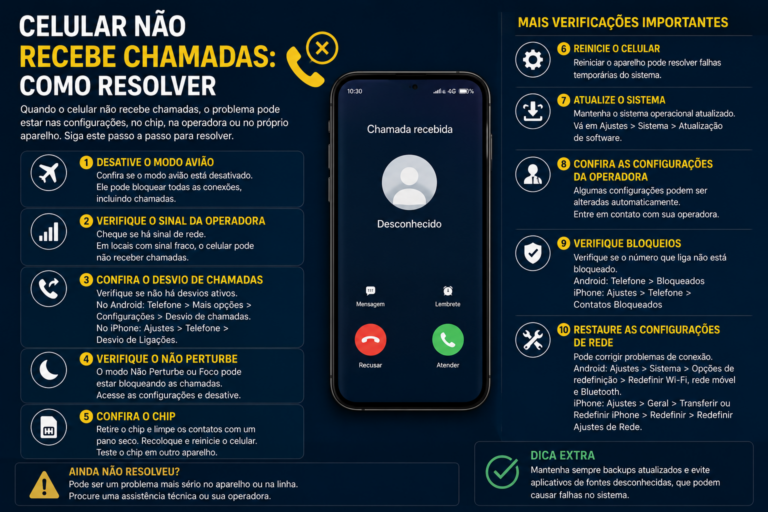 Celular não recebe chamadas: como resolver