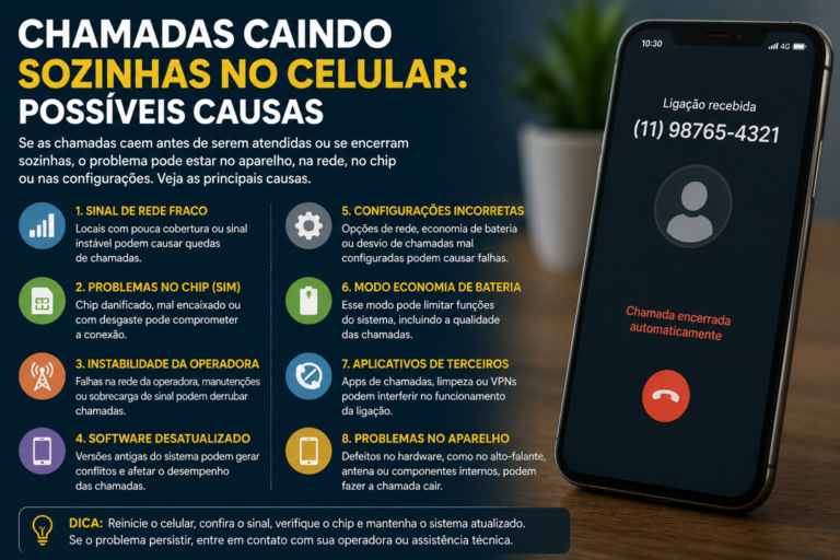 Chamadas caindo sozinhas no celular: possíveis causas