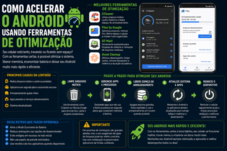 Como acelerar o Android usando ferramentas de otimização