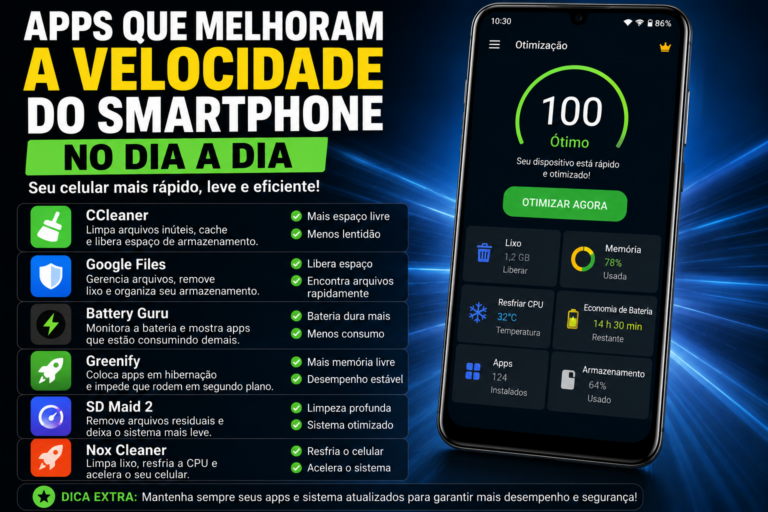 Apps que melhoram a velocidade do smartphone no dia a dia