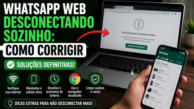 WhatsApp Web desconectando sozinho: como corrigir