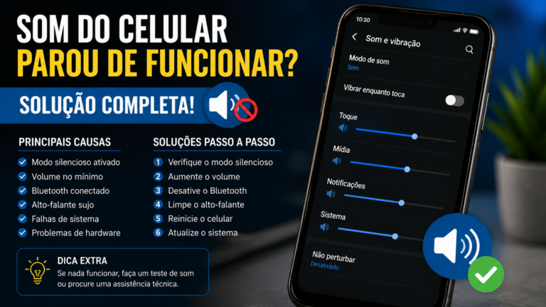 Som do celular parou de funcionar: solução