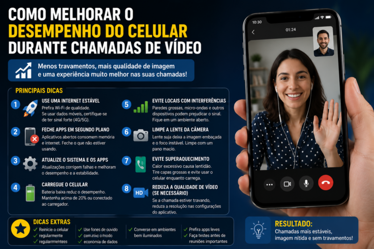 Como melhorar o desempenho do celular durante chamadas de vídeo