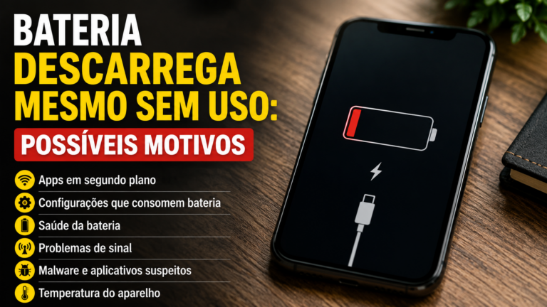 Bateria descarrega mesmo sem uso: possíveis motivos