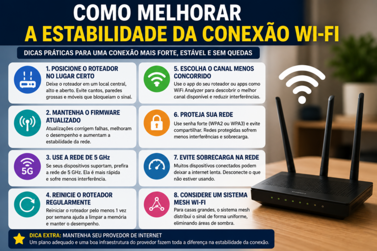 Como melhorar a estabilidade da conexão Wi-Fi