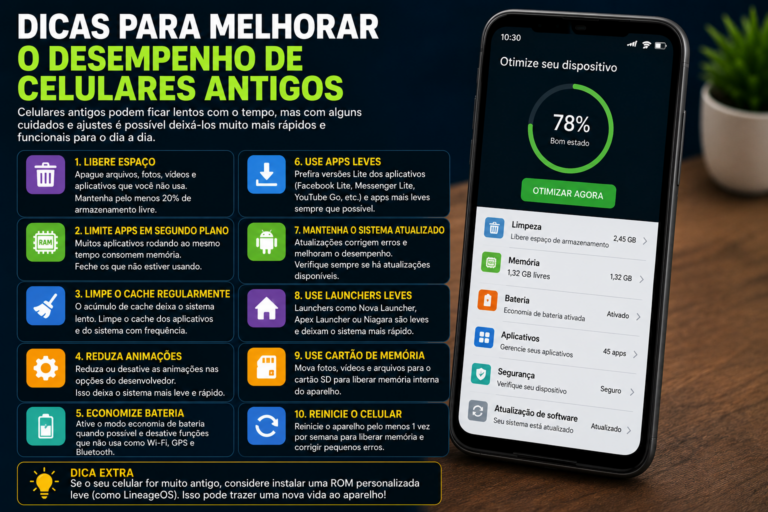 Dicas para melhorar o desempenho de celulares antigos